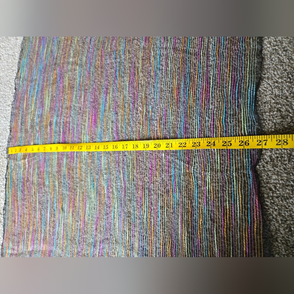 Egon Furstenberg Translucent Multicolored Rectangular Scarf - Picture 10 of 12